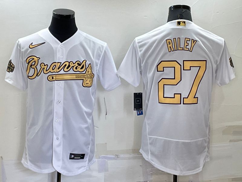 Men Atlanta Braves #27 Riley White 2022 All Star Elite Nike MLB Jerseys